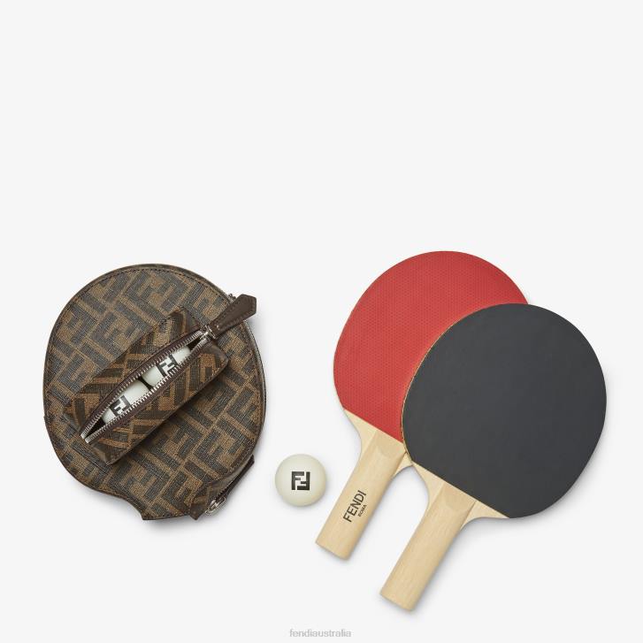 Men Accessories Fendi HP0B2502 Fabric Table Tennis Set Brown