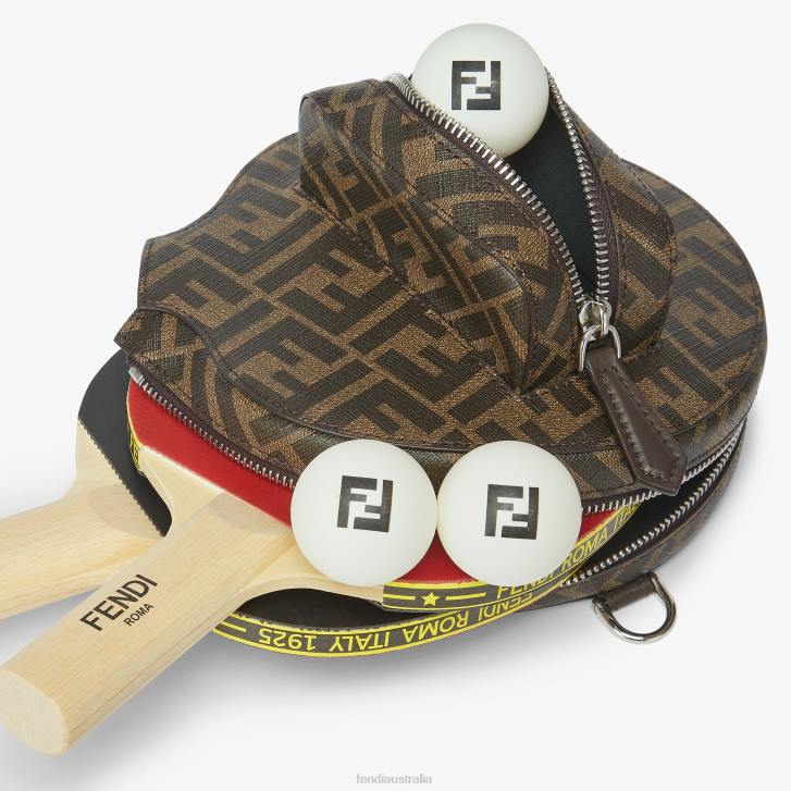 Men Accessories Fendi HP0B2502 Fabric Table Tennis Set Brown