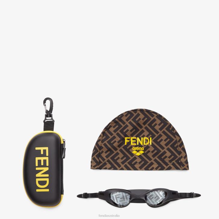 Men Accessories Fendi HP0B2504 Fashion Show Swim Goggles Fashion