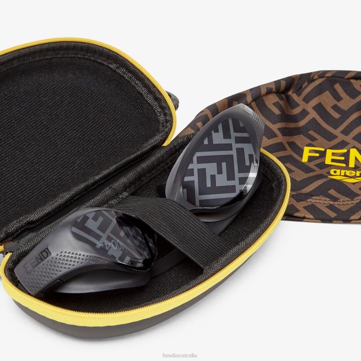 Men Accessories Fendi HP0B2571 Low Bridge Fit Fashion Show Swim Goggles Fashion