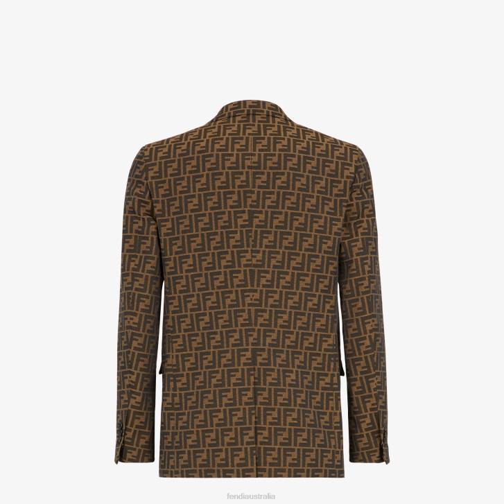 Men Apparel Fendi HP0B2062 Fabric Blazer Brown