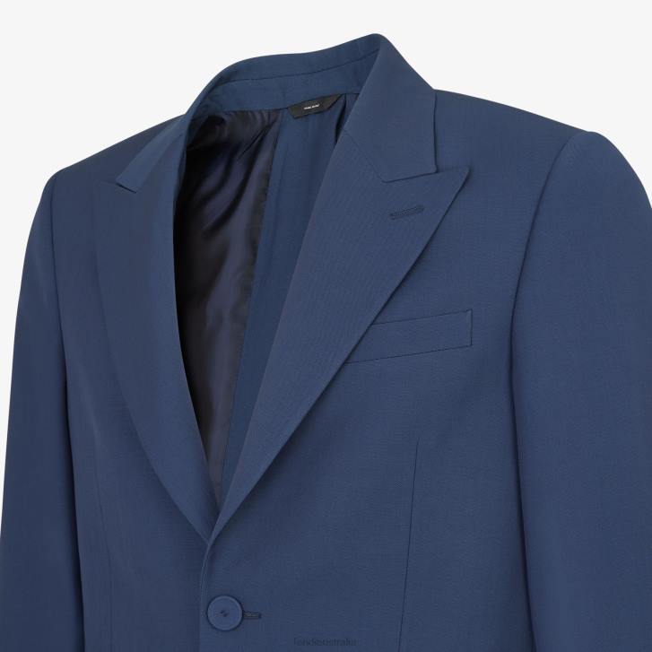 Men Apparel Fendi HP0B2069 Wool Jacket Blue