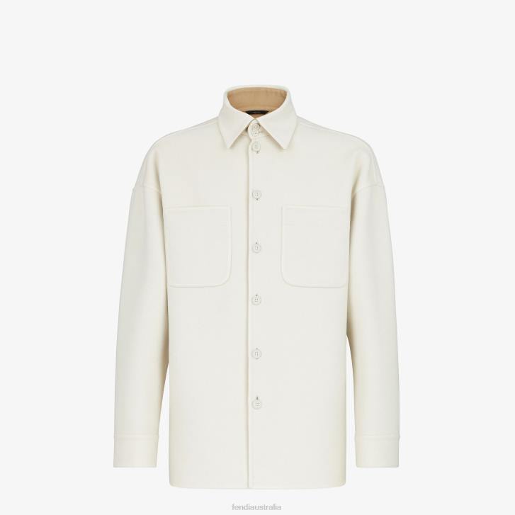 Men Apparel Fendi HP0B2116 Cashmere Blouson White