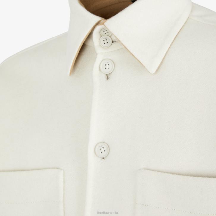 Men Apparel Fendi HP0B2116 Cashmere Blouson White