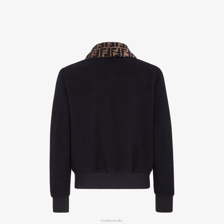Men Apparel Fendi HP0B2183 Wool Jacket Black