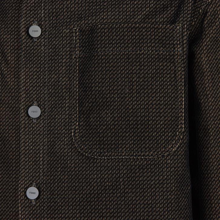 Men Apparel Fendi HP0B2192 Denim Jacket Brown