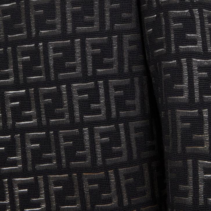 Men Apparel Fendi HP0B2092 Sweater In Nylon And Wool Black