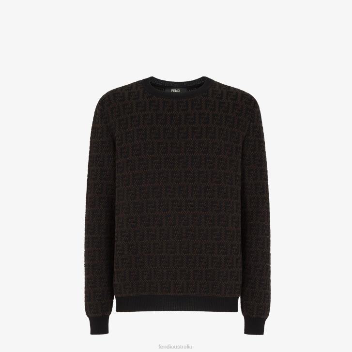 Men Apparel Fendi HP0B2099 FF Knitted Pullover Multicolor