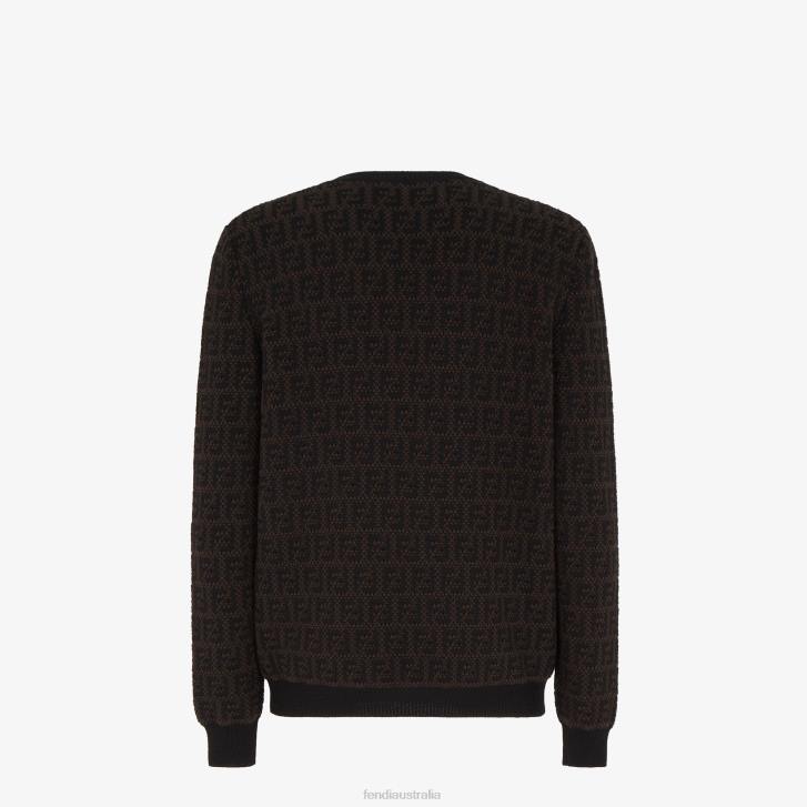 Men Apparel Fendi HP0B2099 FF Knitted Pullover Multicolor