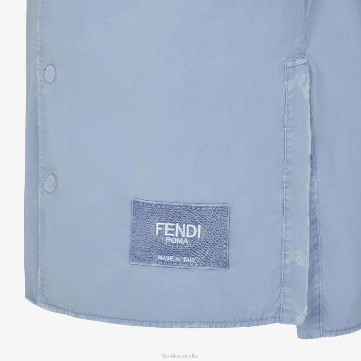 Men Apparel Fendi HP0B1910 Cotton Shirt Light blue