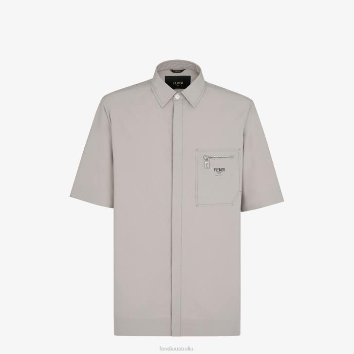 Men Apparel Fendi HP0B1926 Nylon Shirt Gray