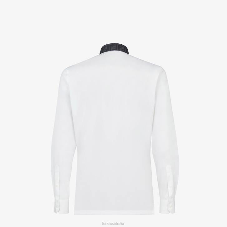 Men Apparel Fendi HP0B1937 Cotton Shirt White