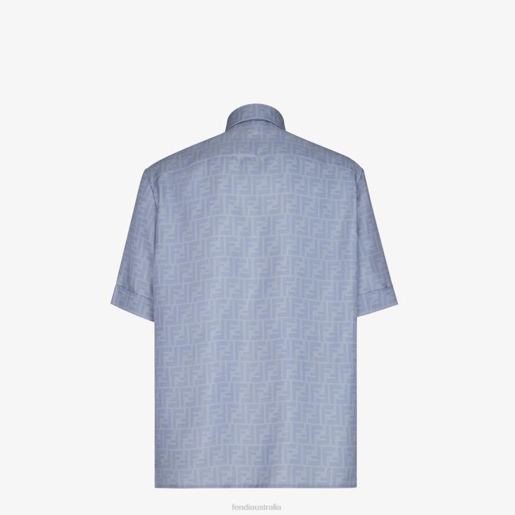 Men Apparel Fendi HP0B1948 Silk Shirt Light blue