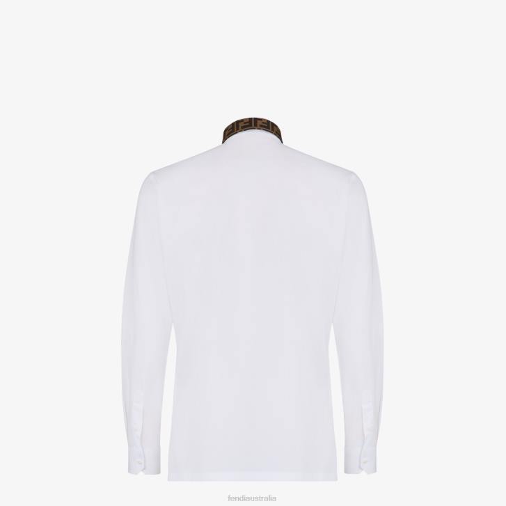 Men Apparel Fendi HP0B1975 Cotton Shirt White