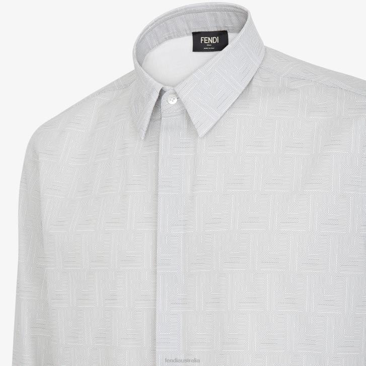 Men Apparel Fendi HP0B1979 Cotton Shirt Beige