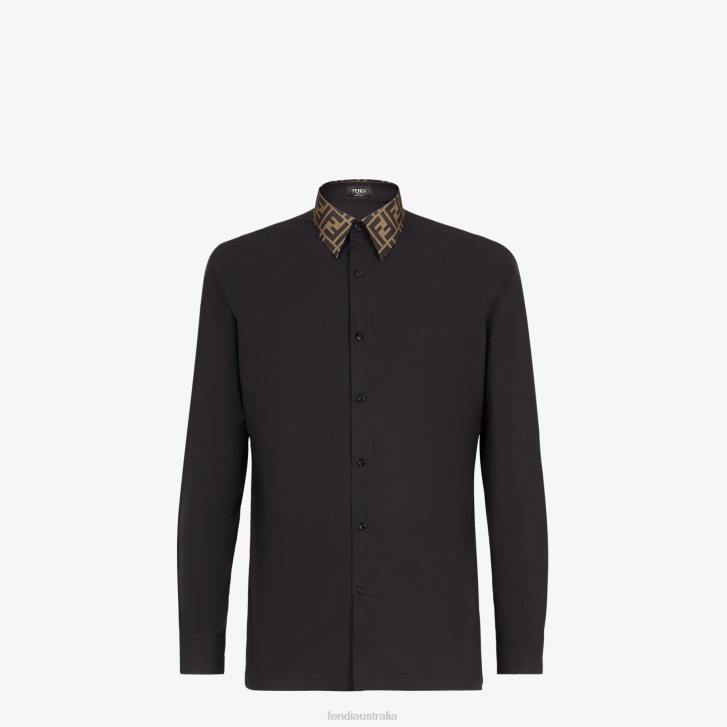 Men Apparel Fendi HP0B1984 Cotton Shirt Black