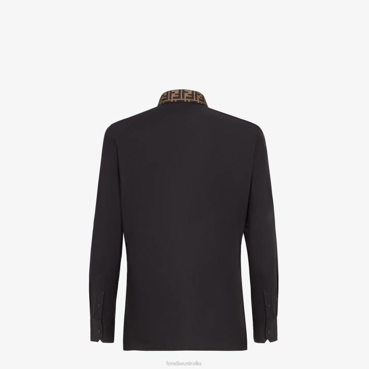 Men Apparel Fendi HP0B1984 Cotton Shirt Black