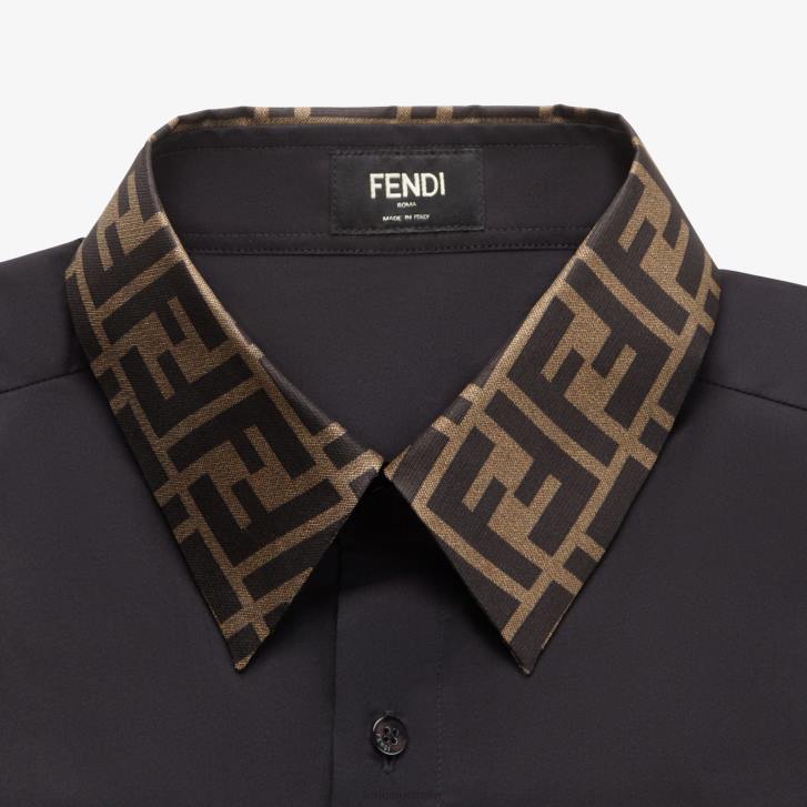 Men Apparel Fendi HP0B1984 Cotton Shirt Black