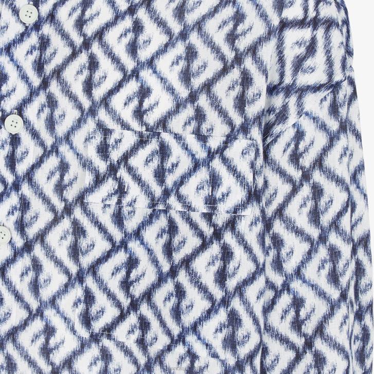 Men Apparel Fendi HP0B2007 Linen Shirt Multicolor
