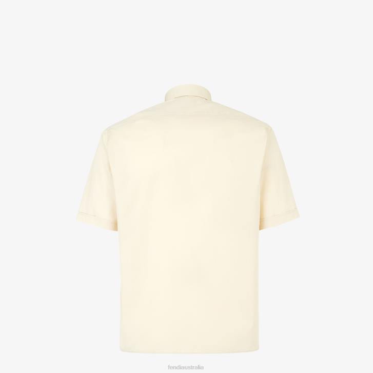 Men Apparel Fendi HP0B2049 Cotton Shirt Beige