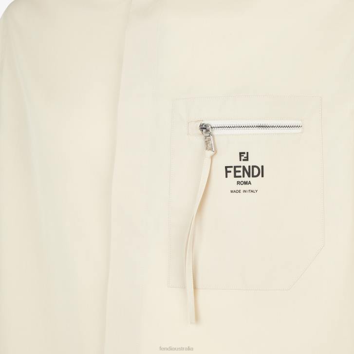 Men Apparel Fendi HP0B2049 Cotton Shirt Beige