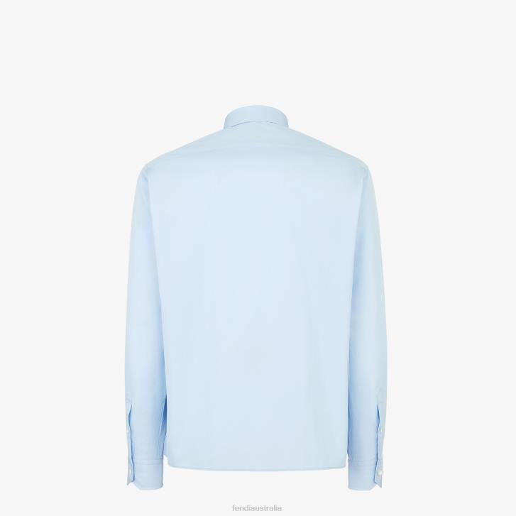 Men Apparel Fendi HP0B2060 Cotton Shirt Light blue