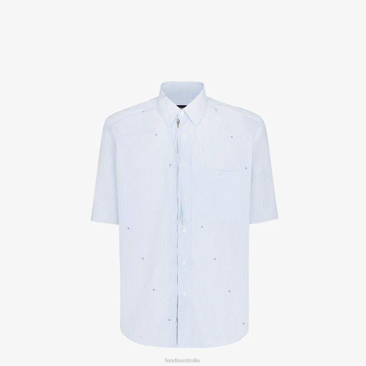 Men Apparel Fendi HP0B2070 Cotton Shirt Light blue