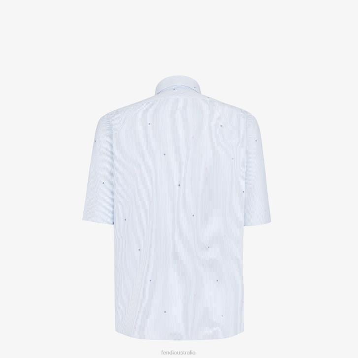 Men Apparel Fendi HP0B2070 Cotton Shirt Light blue