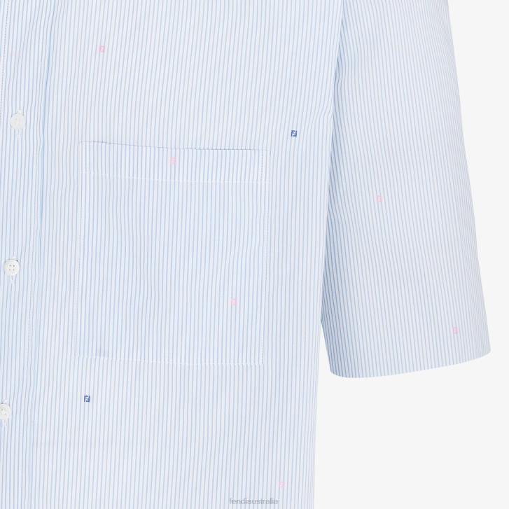 Men Apparel Fendi HP0B2070 Cotton Shirt Light blue