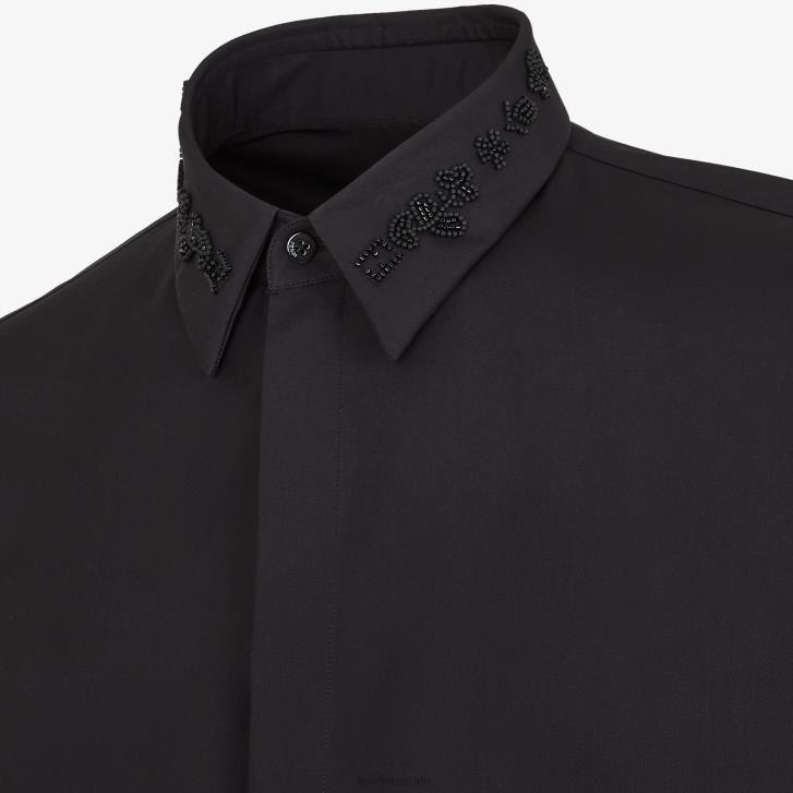 Men Apparel Fendi HP0B2083 Cotton Shirt Black
