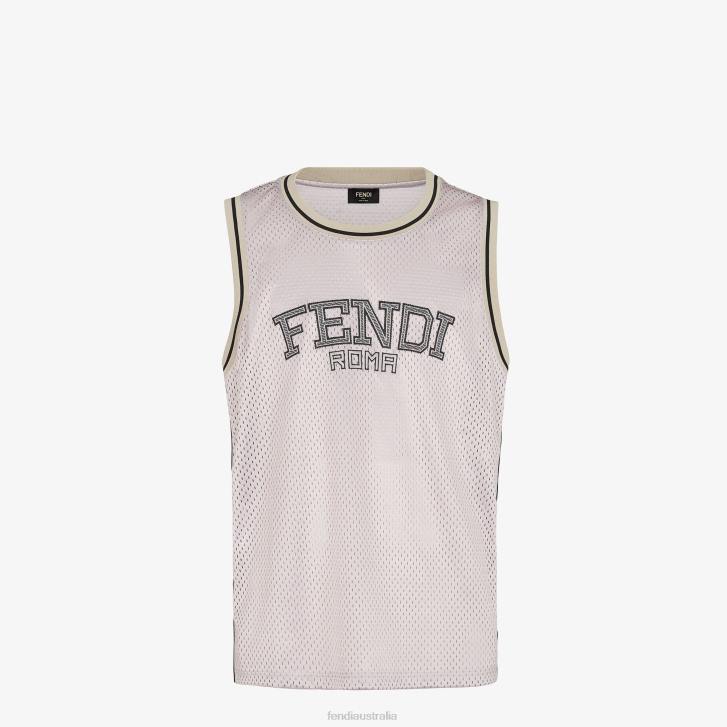 Men Apparel Fendi HP0B2190 Tech Mesh Vest White