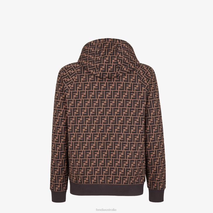 Men Apparel Fendi HP0B2078 Cotton Sweatshirt Brown