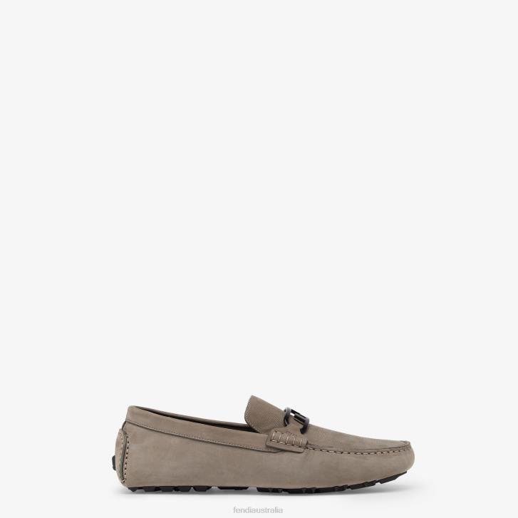 Men Shoes Fendi HP0B2224 Nubuck Leather Loafers Beige