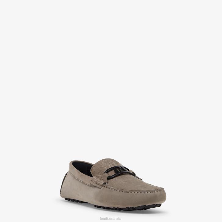 Men Shoes Fendi HP0B2224 Nubuck Leather Loafers Beige