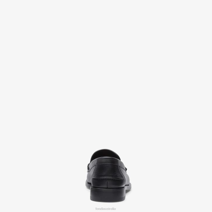 Men Shoes Fendi HP0B2241 Leather Loafers Black