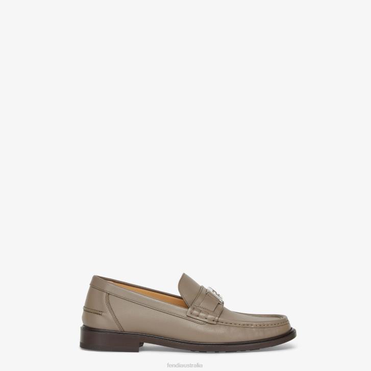 Men Shoes Fendi HP0B2244 Leather Loafers Beige