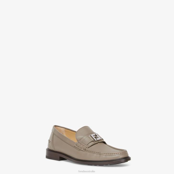 Men Shoes Fendi HP0B2244 Leather Loafers Beige