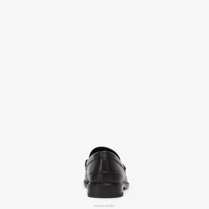 Men Shoes Fendi HP0B2245 Leather Loafers Black