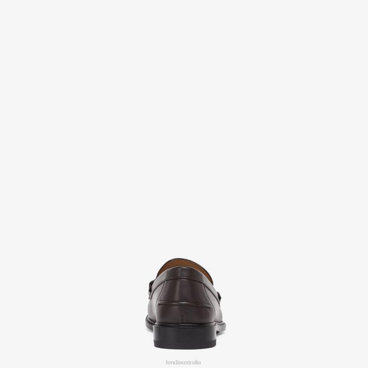 Men Shoes Fendi HP0B2247 Leather Loafers Brown
