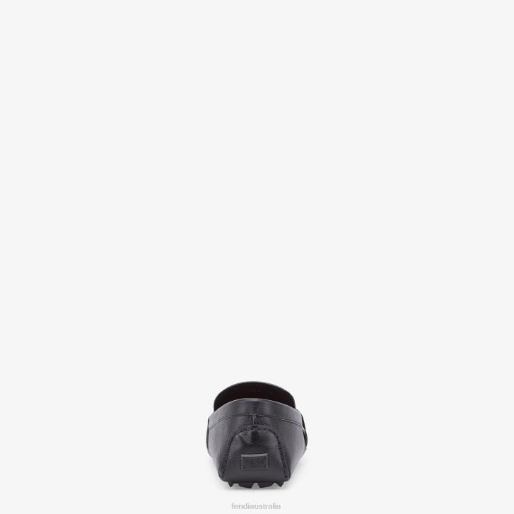Men Shoes Fendi HP0B2249 Leather Drivers Black