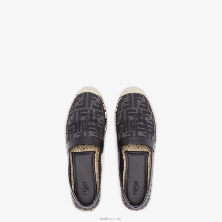 Men Shoes Fendi HP0B2257 Fabric Espadrilles Black