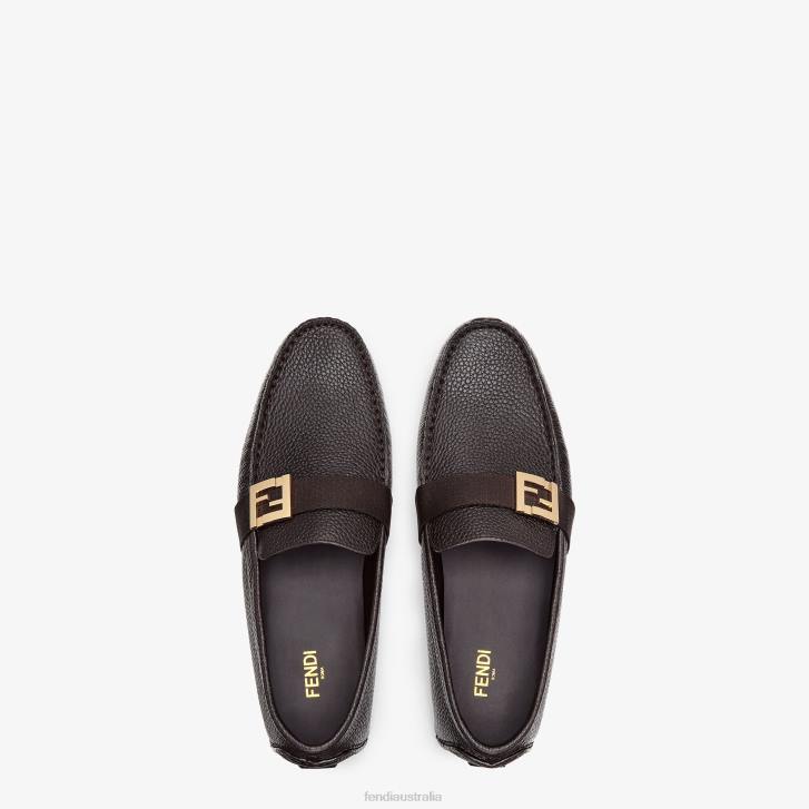 Men Shoes Fendi HP0B2266 Leather Drivers Brown