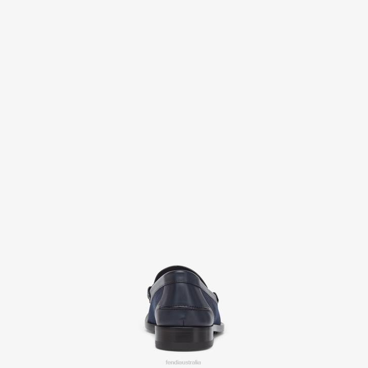 Men Shoes Fendi HP0B2285 Denim Loafers Blue