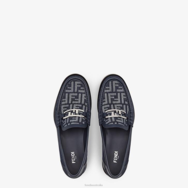 Men Shoes Fendi HP0B2285 Denim Loafers Blue