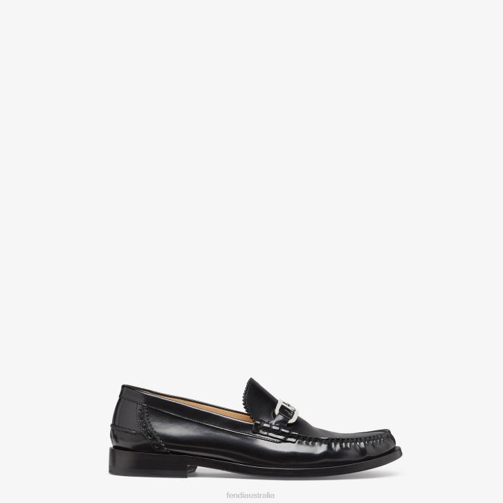 Men Shoes Fendi HP0B2289 Leather Loafers Black