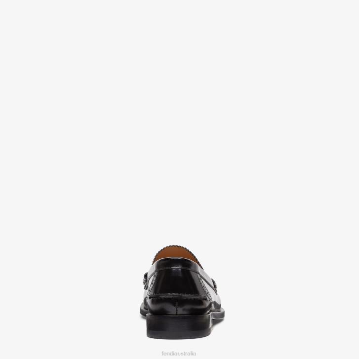Men Shoes Fendi HP0B2289 Leather Loafers Black