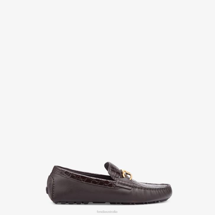 Men Shoes Fendi HP0B2316 Caiman Drivers Brown