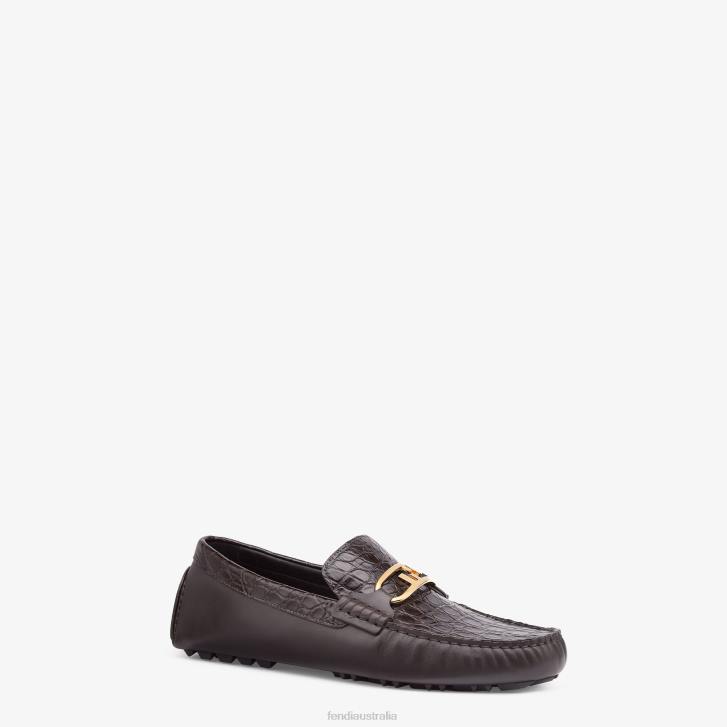 Men Shoes Fendi HP0B2316 Caiman Drivers Brown