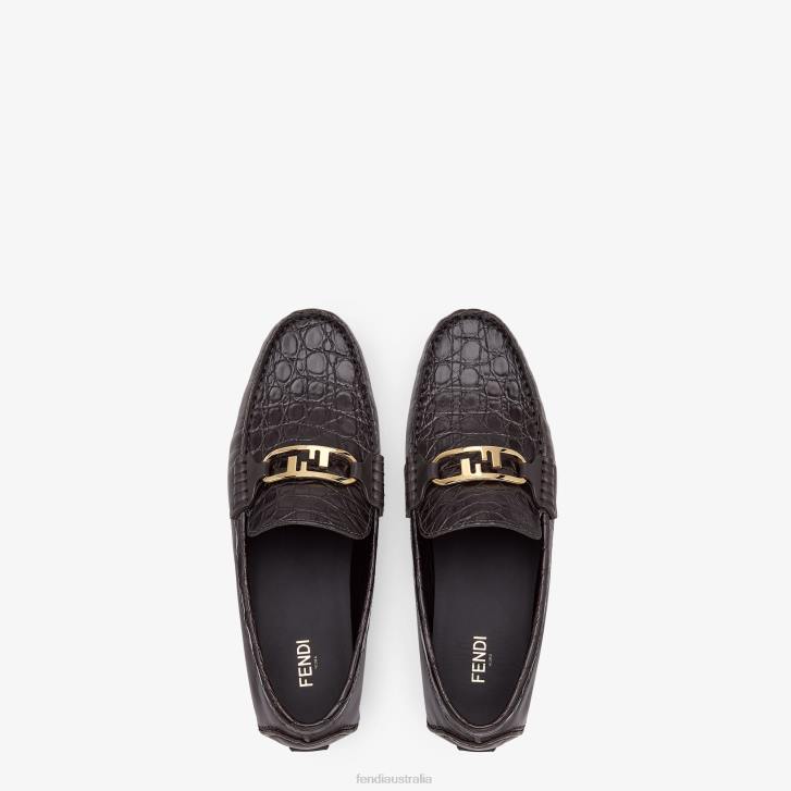 Men Shoes Fendi HP0B2316 Caiman Drivers Brown
