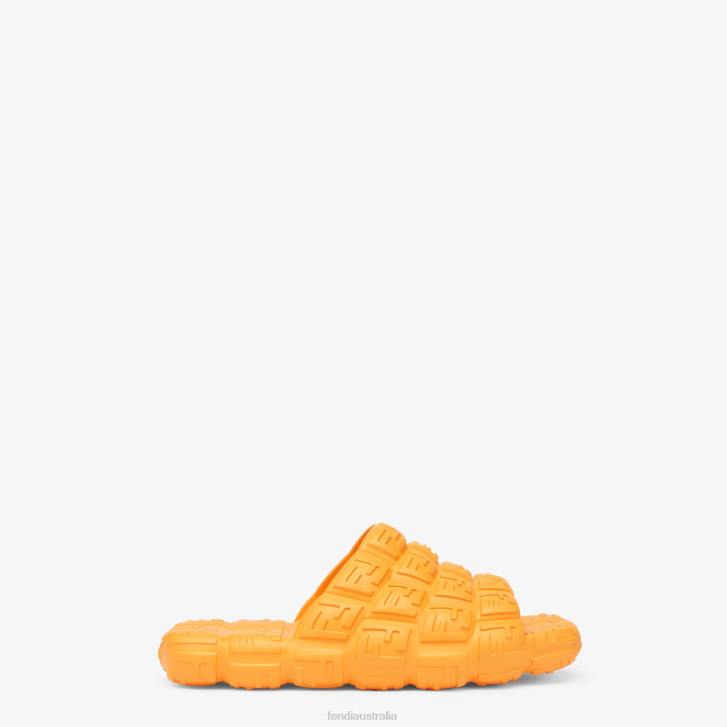 Men Shoes Fendi HP0B2228 Rubber Slides Orange